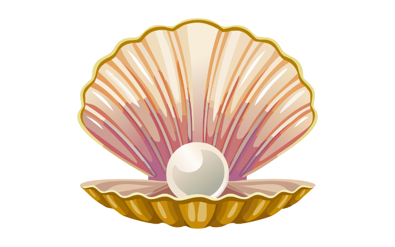 Muschel mit Perle im Inneren, Einzelarbeit,  Reiki, Niedernberg bei Aschaffenburg, Elke Maria Becker